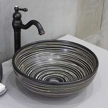 폴링 도자기볼세면기 탑볼세면기세면대 세면기 세면볼 도기볼, 블랙 유리볼 (멍)자동폽업-BT, I트랩(바닥배수)