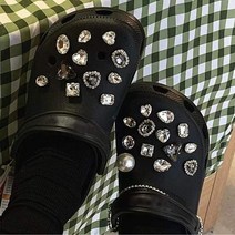 지비츠재료 크록스호환 실내화 슬리퍼 럭셔리 액세서리 자비츠 장식, 세트 d신발 미포함