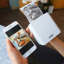 페이퍼랑 휴대용 스티커 프린터 페이지 네임택 라벨 포토 오답노트, 화이트