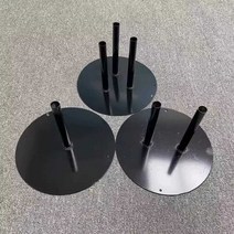 종이꽃 받침대 자이언트 플라워 조화 스탠드 다이, 아연 원형 베이스 - 구멍 2개