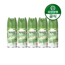 유한양행 [본사직영] 해피홈 아웃도어 에어로솔 모기 진드기 기피제 150mLx5개, 단품/단품