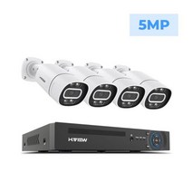 감시카메라 cctv 베이비 캠 HView 실외용 고화질 Ch Mp 4K cctv카메라 ip카메라 cctv키트 비디오 무선 카메라, 없음_5MP 4PCS Camera