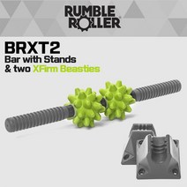 RumbleRoller 럼블롤러 펌 비스티바 BRXT2 Extra Firm Beastie Bar + Stands, 그린