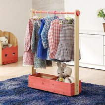 엘린까사 원목 사랑이 행거 무빙 오픈형, 그린