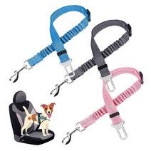 BK애완동물 강아지 고양이 조절가능 자동차 안전벨트, 3반려견밸트-핑크