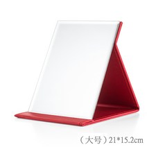 탁상 거울 화장대 스탠드 이케아 LED 원형 인테리어 엔틱용 조명 접이식 간접 책상 거울 화미러 접이식 탁상용 고화질의 학생 기숙사 공주여대 스몰 데스크톱 화미러를 들고 다니기, 08 빅사이즈【빨강】