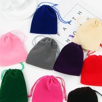 플란넬 악세사리 선물 파우치 보관함 보석 귀걸이 목걸이 주머니 포장지, F) 와인