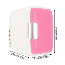 자동차 냉장고 미니 스킨케어 휴대용 소형 쿨러 및 워머 화장품 식품 12V, 01 Pink