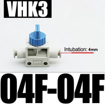 SMC 백색 공압 커넥터 VHK3 수동 밸브 VHK2-04-04F / 06-06F 08-08F 10-10F 12-12F 양방향 부품, 06 VHK3-04F-04F exhaust