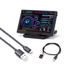 세로모니터 27 32 24 34 인치 240hz 커브드 모니터 5 컴퓨터 360 회전 보조 디스플레이 온도 링 미니 케이스, 스타일