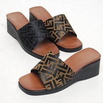 [원스] 여성용 마르시아 안나 페브릭 지압 슬리퍼- 3.5cm / 6cm 미끄럼방지 이중쿠션바닥 국내제작 슬리퍼