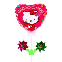 풍선나라 바람개비 풍선 헬로키티 (키티하트)
