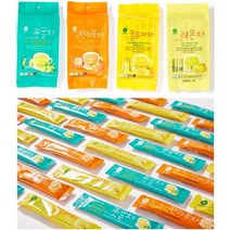제주 과일청 스틱청 청귤청(풋귤 감귤청) 한라봉청 꿀유자청 레몬청 25g x 15개입, (선택4) 레몬 25g x 15스틱