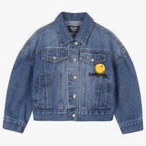 인디고키즈 NC02 데님 크롭 오버핏 자켓 여아들의 소망 크롬 청자켓 IKJE23S01