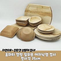 [응다팔아6279] 소풍젓가락 야외용젓가락 나들이접시 홈파티일회용접시 소풍도시락용기, ★★옵션확인必 홈파티 캠핑 일회용 야자낙엽 접시 정사각, ★★단일상품