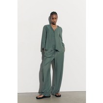 자라 ZARA 플로잉 파자마 스타일 팬츠 124438