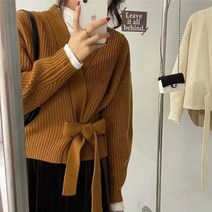 여성 랩 가디건 부클 보풀없는 니트 양털 털 가디건