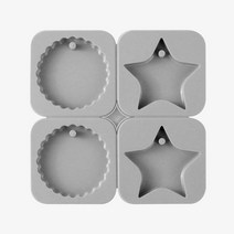 실리콘 몰드(2종쿠키 타블렛 4구) 비누 클레이 데코 몰드