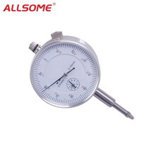 ALLSOME 다이얼 표시기 게이지 010mm 미터 및 정밀 0.01 해상도 동심도 테스트 HT1605, 한개옵션0