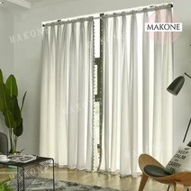 Makone 상표등록 미니멀 화이트 반커튼 반창 짧은창 미니창문커텐
