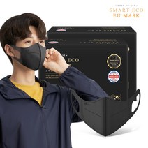 스마트에코 이유마스크 성인용 블랙 100매 국산 새부리형 일회용마스크, 단품없음