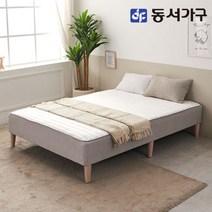 동서가구 소이 우디 일체형 침대 Q 독립스프링 YCD054, 화이트브라운
