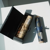 [갓샵] 두루마리 편지 동양 편지지 +박스 [옛날 특별한 감성 감동 이색 100일 기념일, 상품선택:동양-다정금(검정)+박스