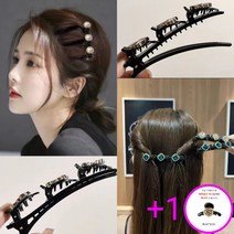 [다이나몰] 3단 포인트 집게핀 5종세트 +미니집게핀 하나더(특별구성)/ 스와로브스키 스톤 큐빅 앞머리핀