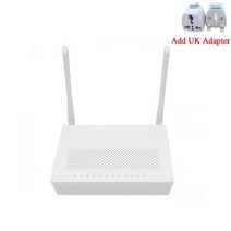 새로운 Huawei EG8145V5 FTTH GPON 모뎀 4GE + 1Tel 1USB Wifi 듀얼 밴드 ONT ONU 광학 네트워크 터미널, 03 Add UK Plug Adapter