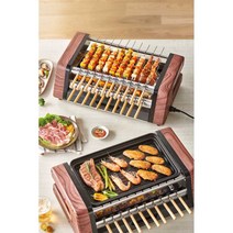 자동 양꼬치 기계 꼬치고이 업소용 닭 구이 회전, A 불판 그릴 + 꼬치 20개 + 증정백