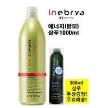 인에브리아 아이스크림 에너지 (탈모)샴푸 1000ml 이태리 두피샴푸 모근강화샴푸 + 민감샴푸 300ml 1개 무상증정
