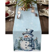 크리스마스 유칼립투스 전나무 나무 로빈 홈 장식 테이블 웨딩 주방 러너, 23.33 x 229cm+LXM13012
