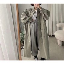 캔디드 스트링 롱 야상자켓