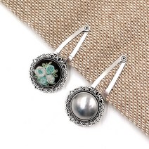 (당일출고)MCF05 스칼렛레이스 똑딱핀 - 은버니쉬 2개1세트/ 자수책갈피만들기/ 자수DIY/ 프랑스자수/생활자수