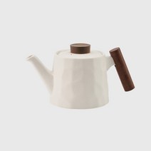 감성 도자기 화이트 티포트 500ml, 1개