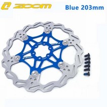 줌 산악 자전거 디스크 브레이크 로터 초경량 160mm/180mm/203mm 방열 플로팅 MTB 유압 패드, Blue 203MM
