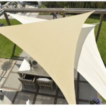 썬키다 HDPE 그늘막 차광막 옥상 천막 썬쉐이드 야외 삼각 사각, 3.6m x 3.6m x 3.6m 삼각, 베이지