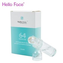 히드라 롤러 64 핀 페이스 롤러 마이크로 바늘 티타늄 바늘 팁 주입 히알루 론산 세럼 주입 스킨 케어 모공 조임, Titanium type2