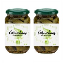 PIQUE ASSIETTES 피케 아씨에뜨 스위트 앤 사워 오이 게르킨 코르니숑 피클 절임 통조림 pickles 370ml 2개, 1세트