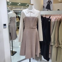 [JJ지고트(JJ JIGOTT)] [JJ JIGOTT]배색카라울플레어원피스(GJCA0OP5