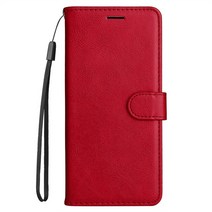 스마트폰 클립 Honor x6 VNE-LX2 케이스 가죽 플립 북 스탠드 커버 카드 슬롯 홀스터, 06 빨간
