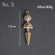 부처 부처님 황동 Vajrakila 머리 Vajra 유 봉 장식품 빈티지 열쇠 고리 펜 던 트 악기 럭키 홈 장식 악을 피하십시오126832, brass pestle 3