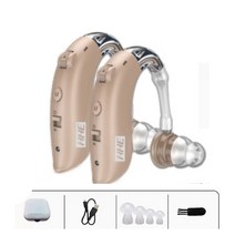 보청기 귀걸이형 골전도 소리증폭기 음성증폭기 충전식, 충전형(양쪽)