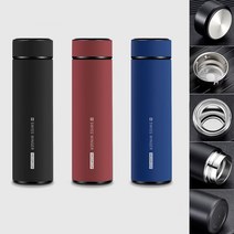 심플 스텐 보온 보냉 냉온 커피 차망 진공 500ml 텀블러, 블루