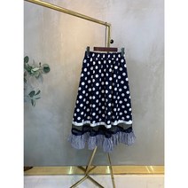 씨샵인더룸 / 워터 도트 레이스 밴딩 롱스커트 2color
