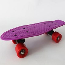 크루져보드 숏보드 페니보드 레트로 22인치 미니 피쉬 보드 크루저 스케이트 바나나 어린이 야외 스쿠터, [06] Purple