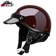 풀페이스 오픈페이스 스냅백 헬멧 하이바 오토바이 레트로 하프 페이스 casco moto, 801-br, XL