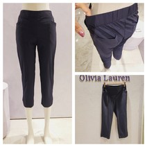 올리비아로렌 신축성 너무 좋은 일자 뒷밴딩 7부 팬츠 바지 nc청주점 vvbdlym6326