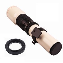 Lightdow-화이트 500mm F8.0 수동 프라임 망원 렌즈 T2 어댑터 링 캐논 니콘 소니 펜탁스 Olmpus 후지 카메라, [04] Nikon