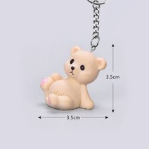 열쇠 고리 키링 키홀더 귀여운 미니 테디 베어 인형 키 체인 참신 여자 만화 작은 동물 키 체인 학생 가방 악세사리 보석 파티 선물